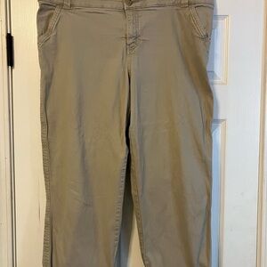 Riders Stretch Capri Khaki Pants Womens Size 20W